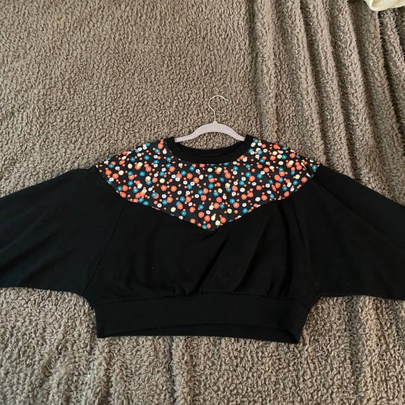 Nike NSW Heritage Crew Fleece Floral Black - Picture 4 of 5